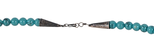 Blue Trade Bead Indian Necklace