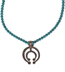 Blue Trade Bead Indian Necklace