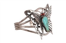 Navajo Indian Signed Butterfly Bracelet