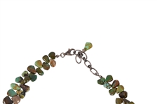 Tumbled Turquoise Indian Necklace Silver Chain