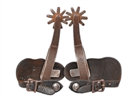 Crockett Marked Scarce 3-Heart Pattern Spurs