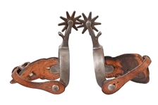 Crockett Marked Spurs With Tooled Straps