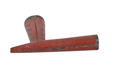 Large Pewter Inlayed Indian Pipe