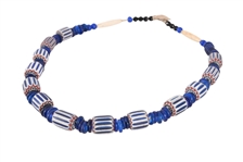 Large Trade Bead Bone Hair Pipe Necklace c.1840's