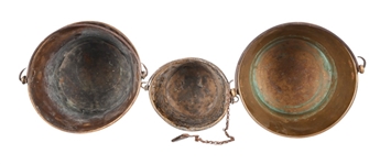 (3) Antique Indian Trade Buckets