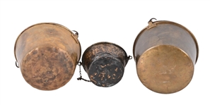 (3) Antique Indian Trade Buckets