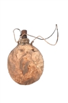 Indian Hide Wrapped Ceramic Water Canteen