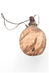 Indian Hide Wrapped Ceramic Water Canteen