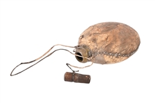 Indian Hide Wrapped Ceramic Water Canteen