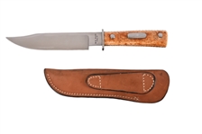 William W. Wood Custom TX Bone Handle Bowie Knife