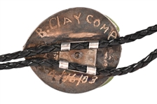 Wyoming Jade Carved Buffalo Bolo Tie