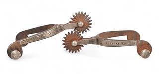 Early AB Buermann Double Mounted Spurs