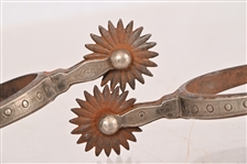 Early AB Buermann Double Mounted Spurs