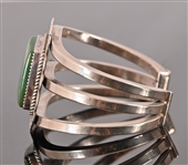 A&J Blackgoat Sterling & Turquoise Cuff Bracelet