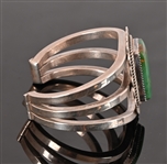 A&J Blackgoat Sterling & Turquoise Cuff Bracelet