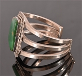 A&J Blackgoat Sterling & Turquoise Cuff Bracelet