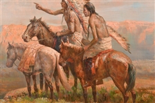 Native American Indian Painting by Troy Denton