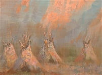Native American Indian Painting by Troy Denton