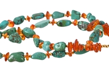 Turquoise & Amber Necklace