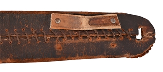 Antique Leather Gun/Money Belt & Satchel