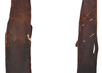 Antique Leather Gun/Money Belt & Satchel