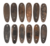 Large Collection of Buffalo Horn Butt Plates