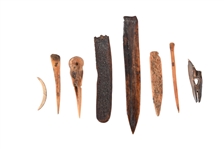 Collection of Bone Indian Tools