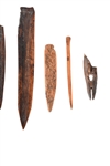 Collection of Bone Indian Tools
