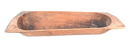 Big Carved Wooden Shovel & Dough Bowl
