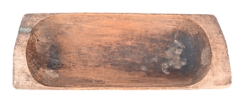 Big Carved Wooden Shovel & Dough Bowl