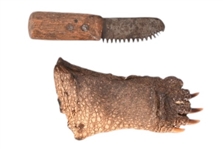 American Indian Snapping Turtle Sheath Patch Knife