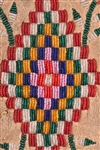 Indian Beaded Bag w/ American Flag, Whirling Logs