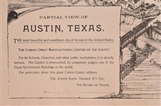 Vintage Austin Texas City Map