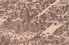 Vintage Austin Texas City Map