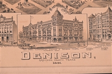 1891 Denison, Texas City Map
