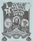 3 Willie Nelson 4th of July Picnic Handbills 1979