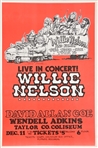 Willie Nelson, David Allan Coe Concert Poster '76