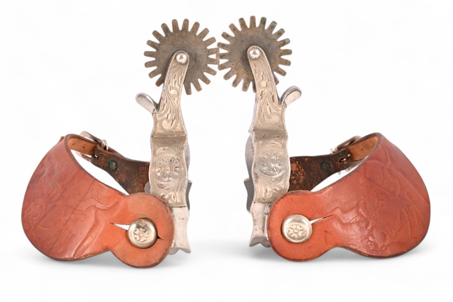 Crockett Renalde Silver Mounted Parade Spurs