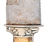 Joseph Law Sheffield Bone-Handle Bowie Knife
