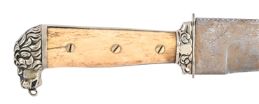 Joseph Law Sheffield Bone-Handle Bowie Knife