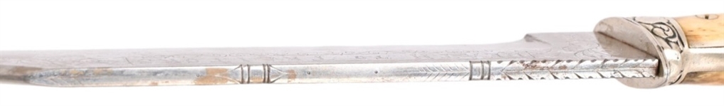 Joseph Law Sheffield Bone-Handle Bowie Knife