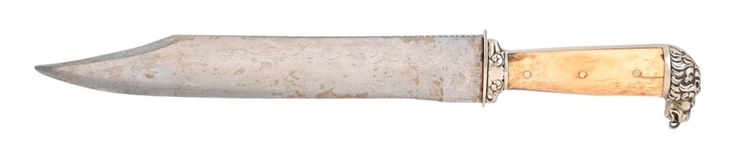 Joseph Law Sheffield Bone-Handle Bowie Knife