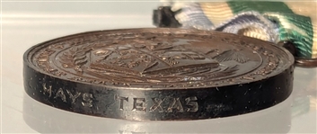 Texas Ranger Col. John C. Hays Tiffany Aztec Medal