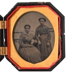 Molly and Eliza Brown Cased Daguerreotype Photo