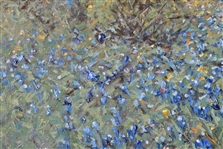 Robert Harrison Bluebonnet Landscape Oil Painting