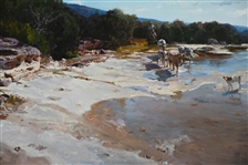 James B. Robinson Bovines Original Oil Painting