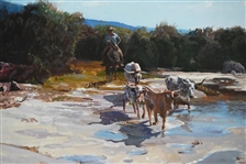 James B. Robinson Bovines Original Oil Painting