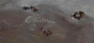 James B. Robinson Bovines Original Oil Painting