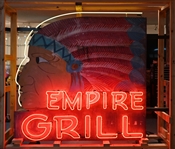 Empire Grill Neon Indian Advertising Sign
