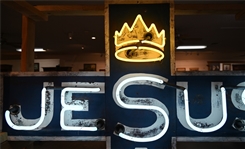 Jesus Saves Double-Sided Neon Sign